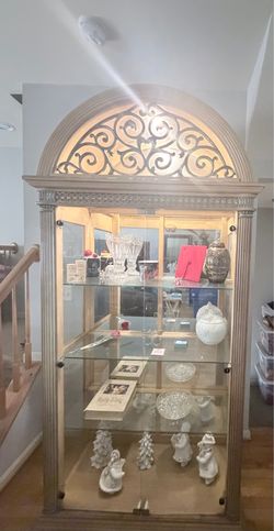 Glass armoire furniture
