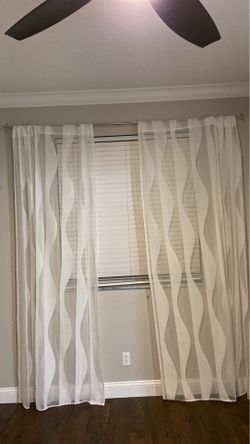 IKEA curtains with silver rod
