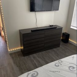 Cappuccino Color 6 Drawer DRESSER