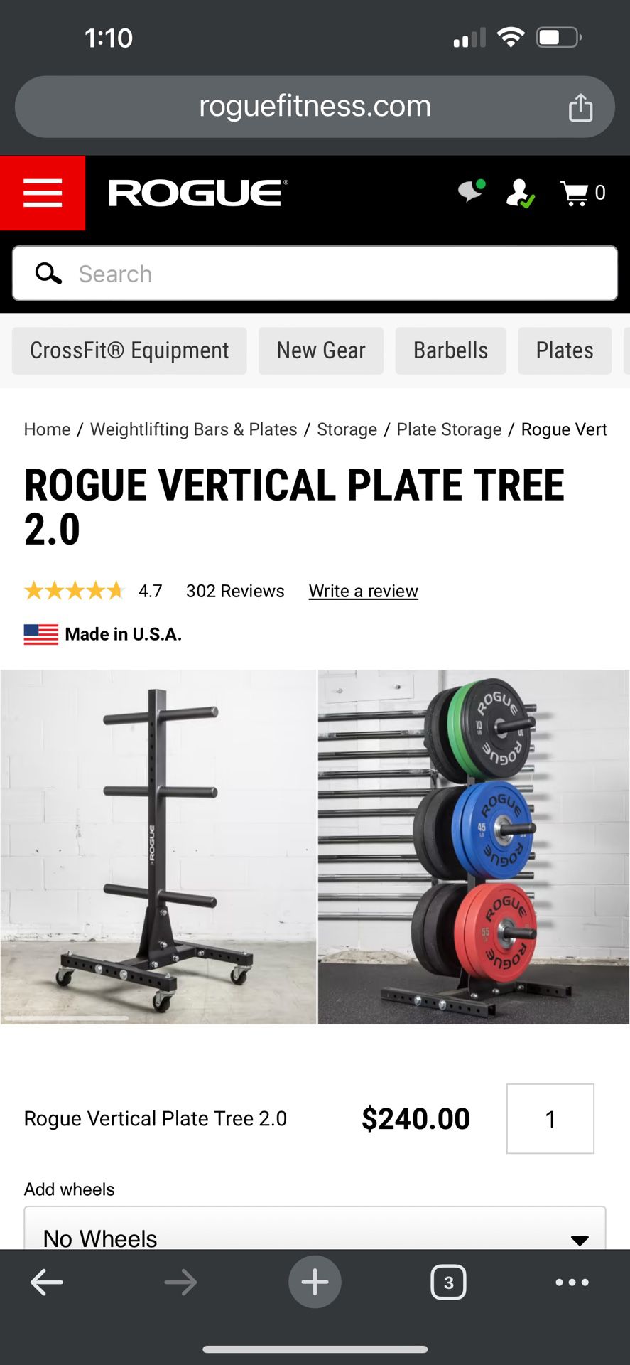 Rogue Vertical Weight Tree 
