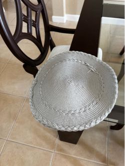 Grey dinner table placemats