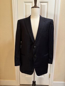 Ermenegildo Zegna Men’s Wool/Silk Pinstripe Sport Jacket Blazer– Made in Italy – US 44R