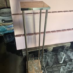 Tall Gold Column Stand For Flowers
