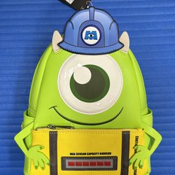 Loungefly Disney Pixar Monsters Inc. Mike Wazowski Mini Backpack - NWTs