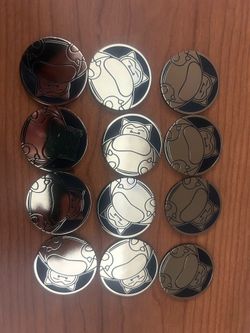a dozen snorlax coins