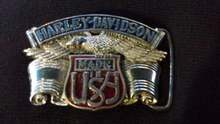 Solid Brass Buckle - Harley Davidson 1983