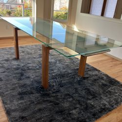 GORGEOUS Extendable Glass Top Dining Table! MADE IN ITALY!