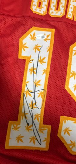 Josh Gordan NFL wr Chiefs football  jersey auto weed leaf  coa edition