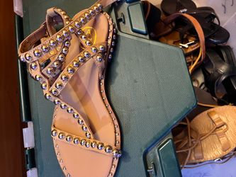 Ash leather studded sandals
