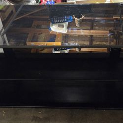 Black Tinted Glass TV Stand
