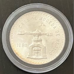 1980 Casa de Moneda de Mexico 1 (Una) Onza coin .925 silver