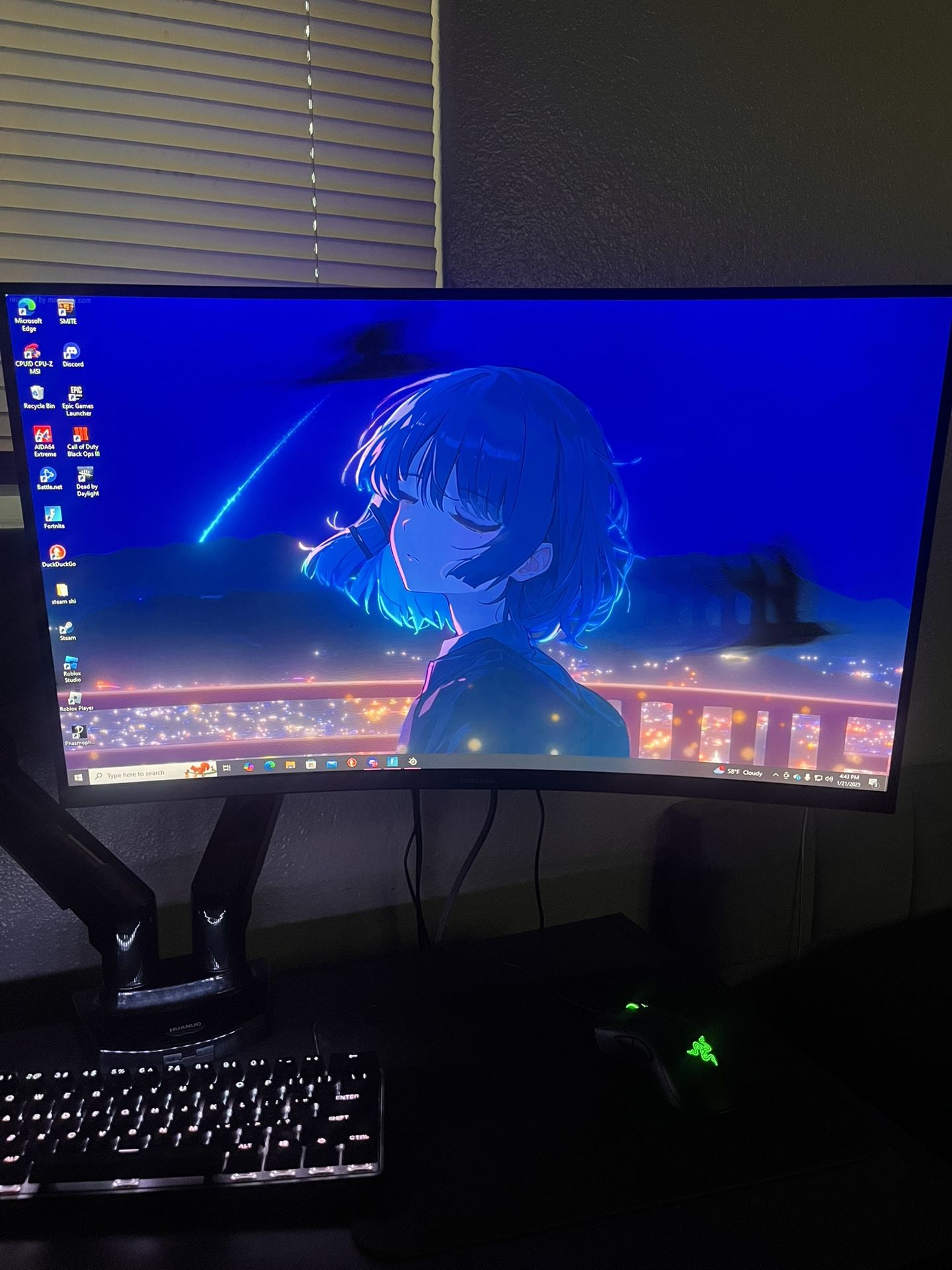 Samsung Curved 120hz Gaming Monitor 32in