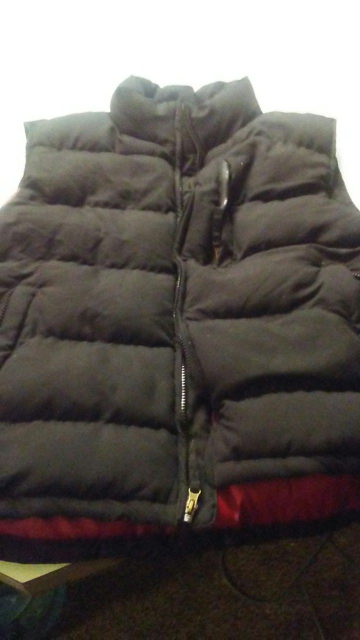 Black zip up vest