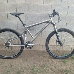 Titanium seven 27.5 full suspension project mountain bike upgraded parts