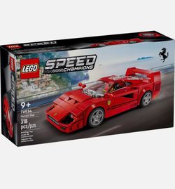 LEGO Speed ​​Champions Ferrari F40 Supercar Racing Car Model Toy with Driver Mini Figurine