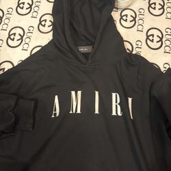 All Black Amiri Hoodie Large 