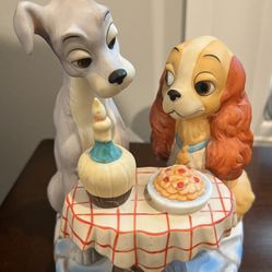Vintage Disney Ceramic Lady & Tramp Spaghetti Dinner