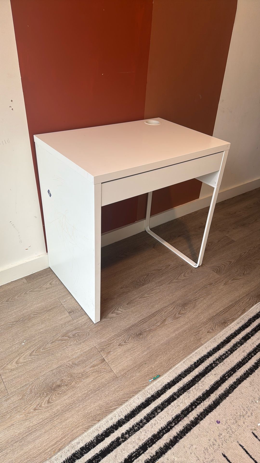 Small White IKEA Desk