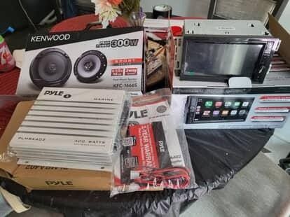 Speakers, Radio, Amp