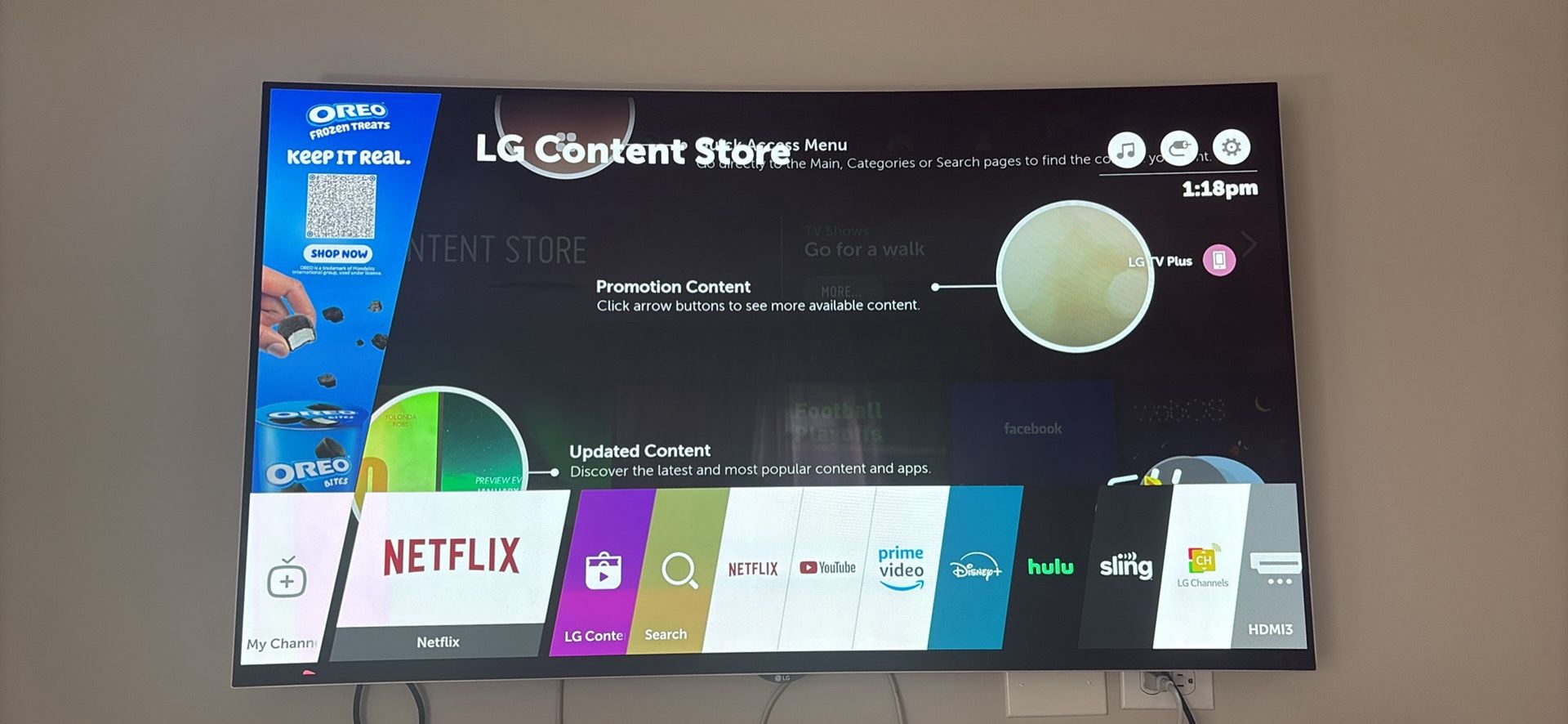 Curved LG Smart TV
