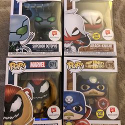 4 Different Funko Pops