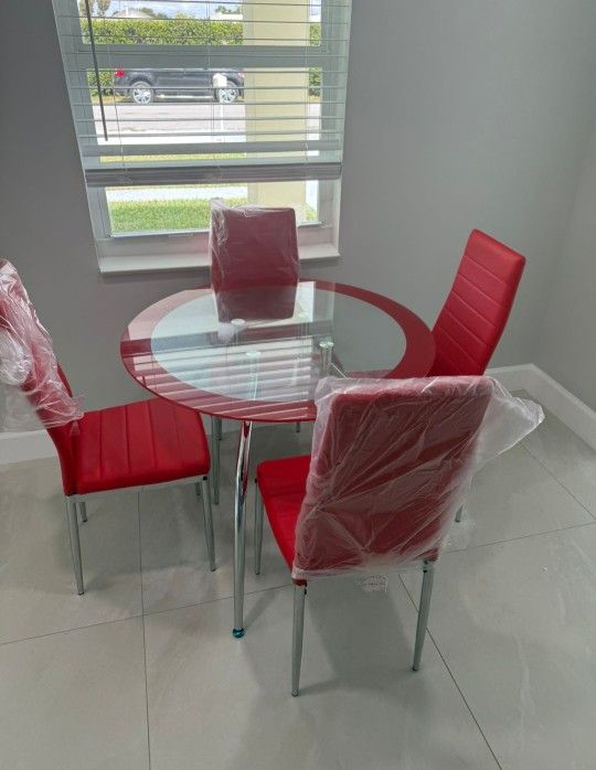 Dining Set (TABLE with 4 Chairs) ⚜️ Juego de Comedor (MESA con 4 Sillas) 🚚[Fast Delivery]💨