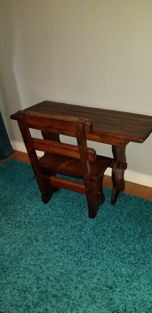 Antique table with bench, Classic look