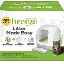 Breeze Sifting Litter Box & Litter Genie 