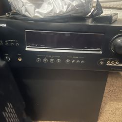 Receiver, subwoofer, TV