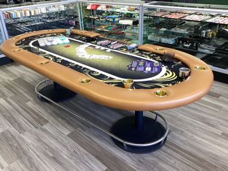 100” Refurbished Casino Table with pedestal legs