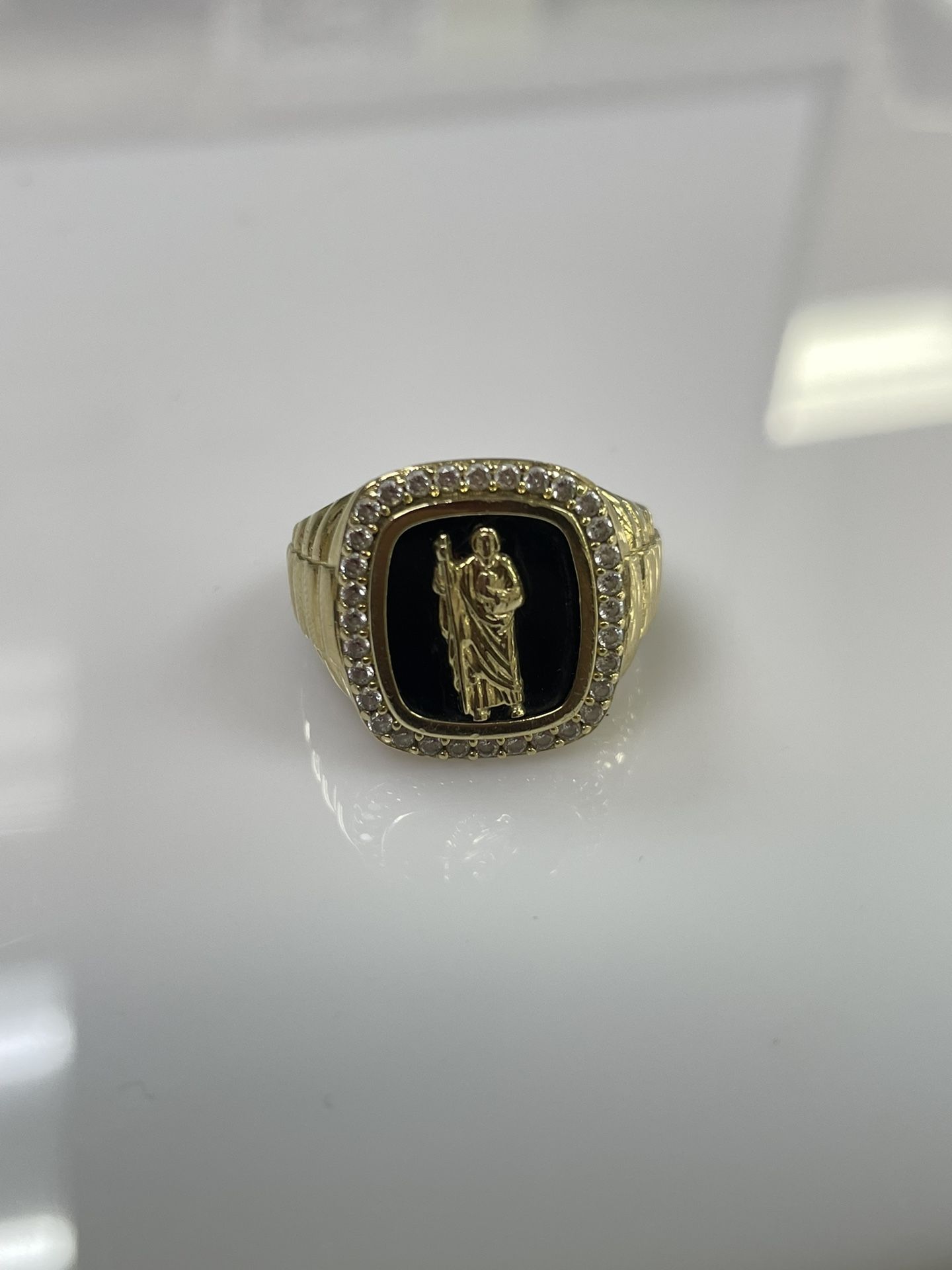San judas gold ring 149797-1