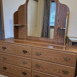 Dresser, Nightstand and Headboard-4 Piece Set 