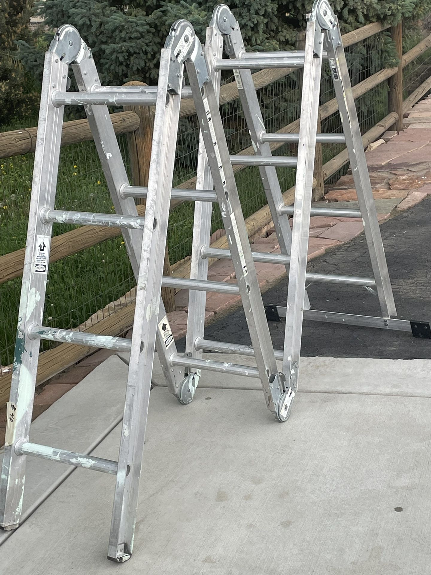 Werner 16’ Aluminum Reach Type 1A-225-lb Capacity Multi-Position Ladder