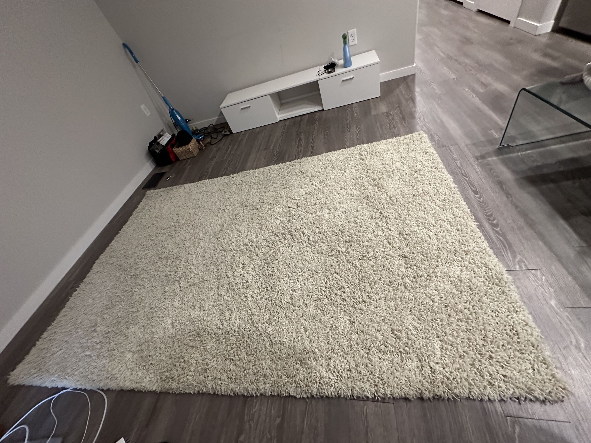 5x7 Ivory Shag Rug - OBO - MOVING SALE