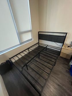 Queen bed frame + mattress