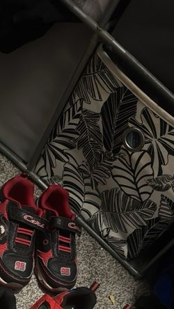 Leaf Pattern Fabric Storage Bin
