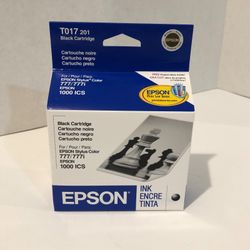 Epson T017 201 Black Ink Cartridge, 11/06, For Epson 777/777i, Sealed