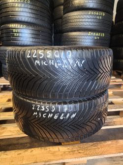 225 50R 17 MICHELIN CROSS CLIMATE TIRES 2255017 USED TIRES (PAIR) MOUNT BALANCE INCLUDED