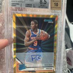 Donruss 2019-2020 Gold Lazer RJ Barrett 3/10 Rated Rookie