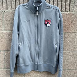 Grey NIKE Team USA Soccer Zip Up jacket Large