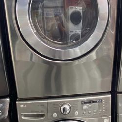 SET DRYER ABD WASHER  LG STAINLESS STEEL  