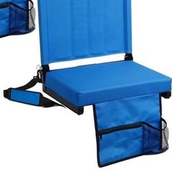 1 Stadium Seat Chair Bleachers Back Support Wide Padded Cushion $60 GU