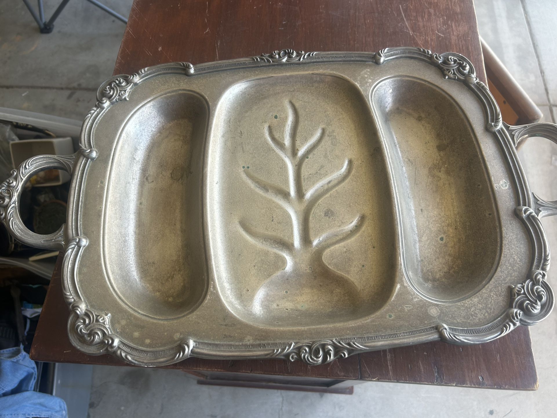 1920s Silver Meat Platter 