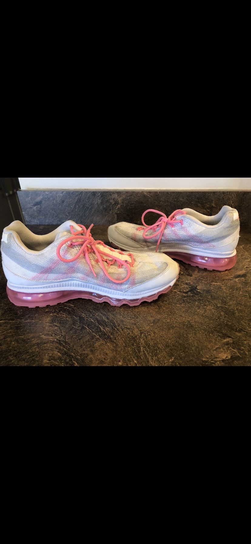 Nike Air Max 95 Womens Running Shoes White/Pink Size 10