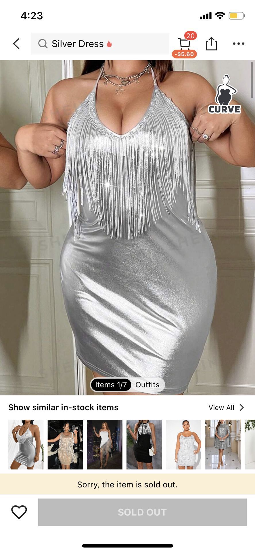 Western Metallic  Silver Dress