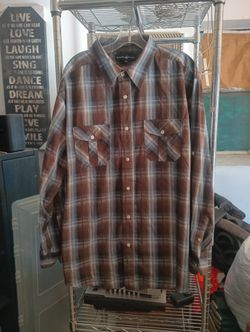 Men's Polo Club Long Sleeves Casual Dress Shirt (Size 2X)