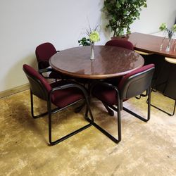 Table and 4 chairs.