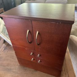 Wood Jewelry Or Makeup Box 
