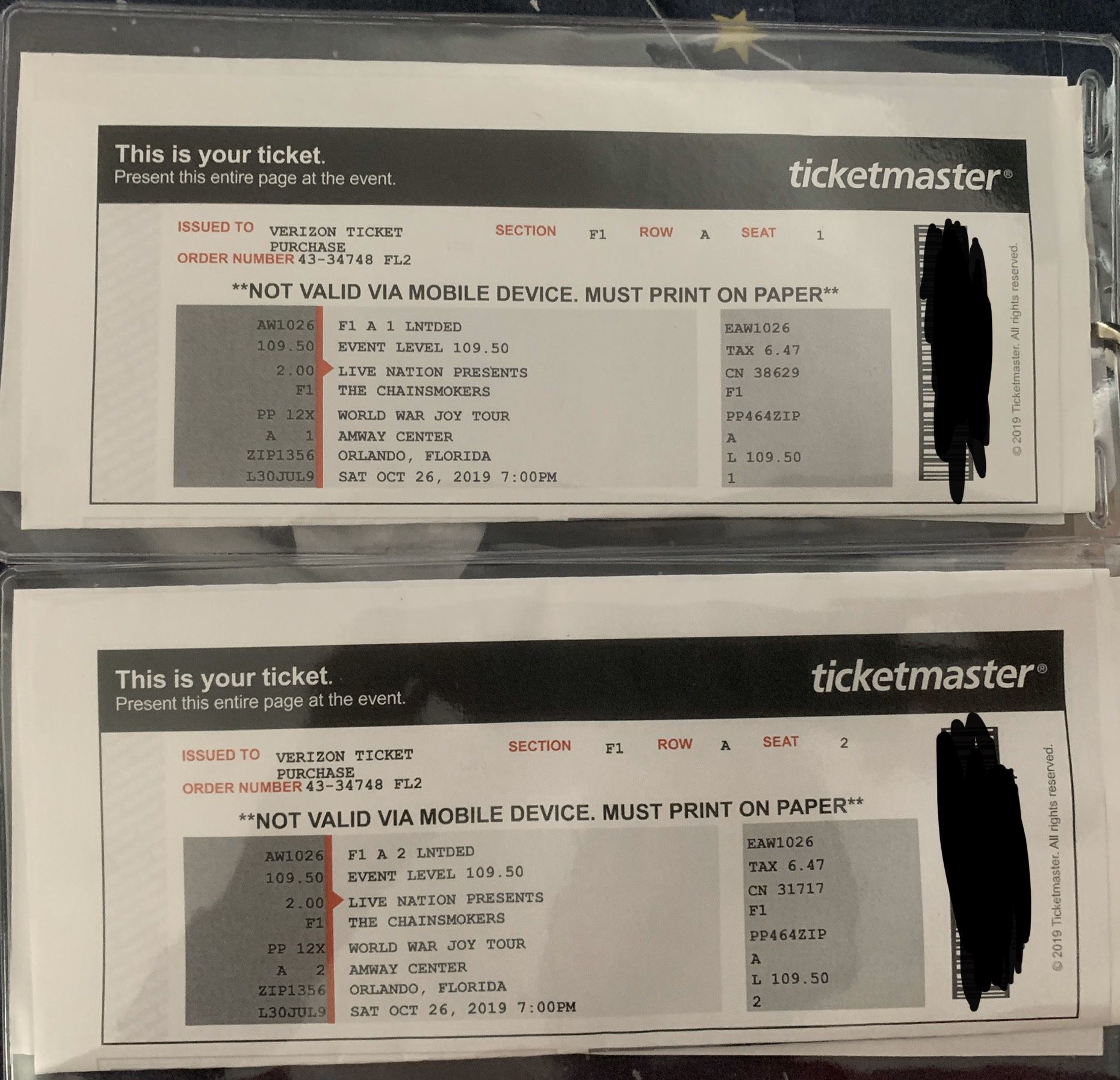 Tickets to Chainsmokers in Orlando for October 26