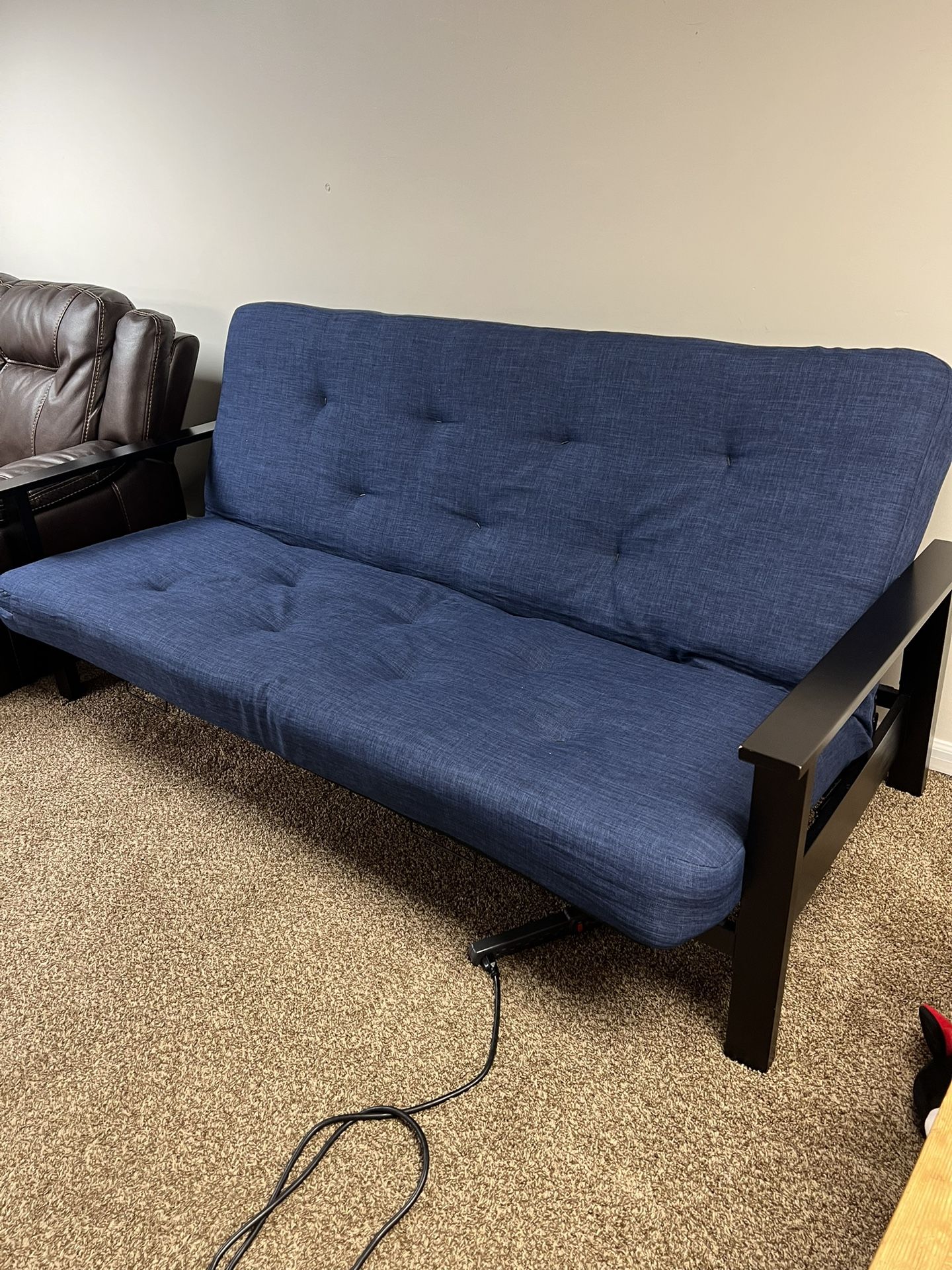 Almost Brand New Futon Converts To Queen Size Bed